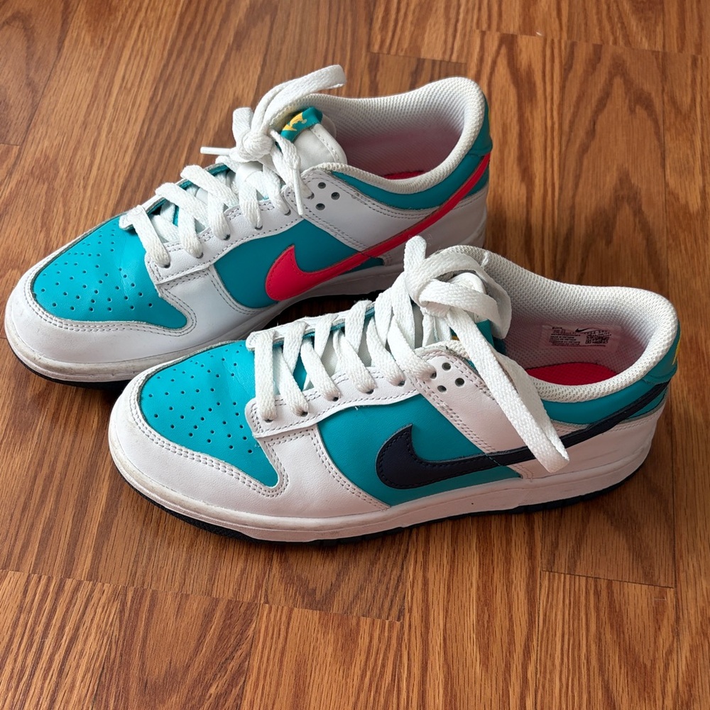 Nike Kids' Sneakers in Teal, Pink, and White